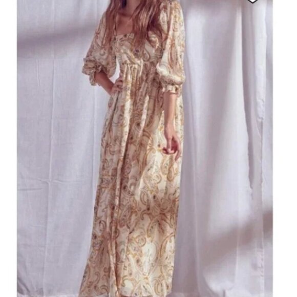 SOLD Anthropologie/Storia Paisley Maxi Dress Size M - Picture 2 of 13